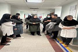 بازدید مسئول اعتباربخشی معاونت آموزشی دانشگاه علوم پزشکی گیلان از بیمارستان شهید حسین پور لنگرود 